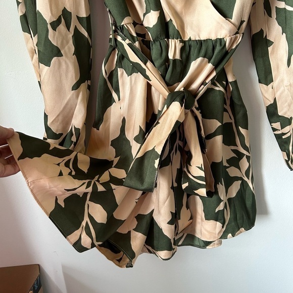 River Island Long Sleeve Belted Romper - Picture 2 of 4